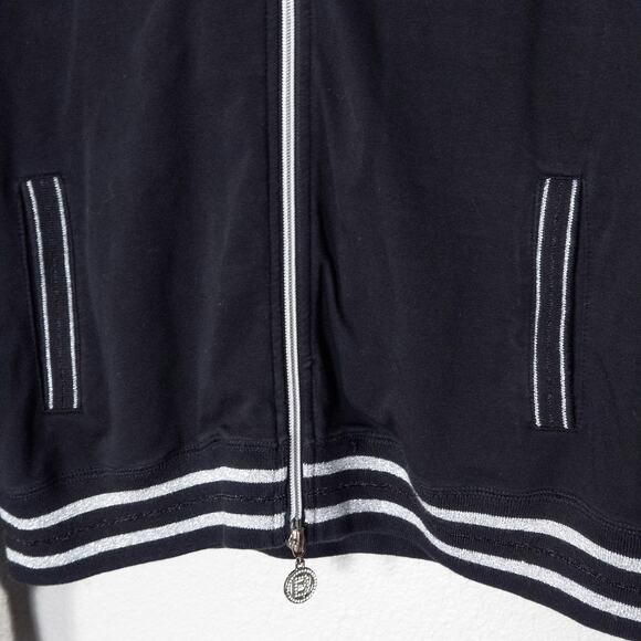 BCBGMaxAzria Women’s Zip Up Jacket Y2K Bling Streetwear Rhinestone Logo Size XL - Picture 5 of 13